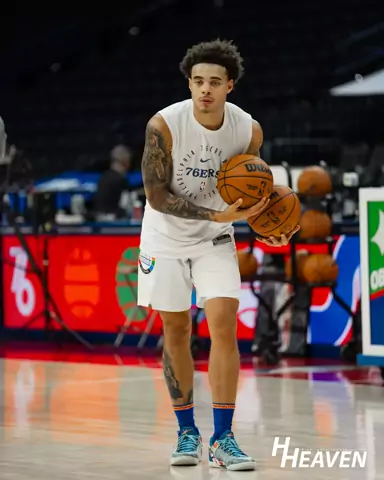 Pregame warmup on an NBA arena floor