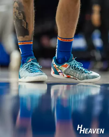 Pregame warmup on an NBA arena floor