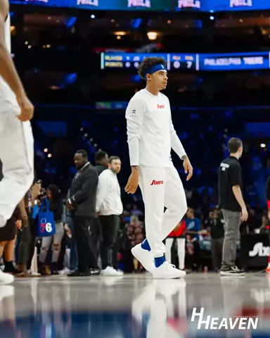 Pregame warmup on an NBA arena floor