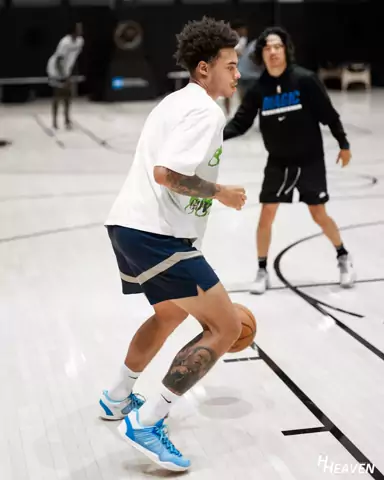 Player workout at an NBPA camp