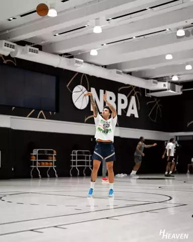Player workout at an NBPA camp