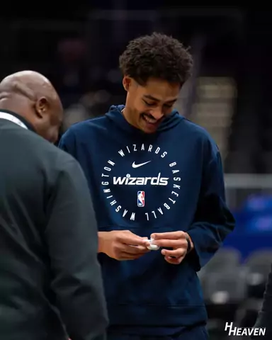 Jordan Poole during Washington Wizards pregame
