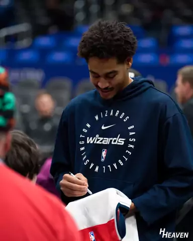 Jordan Poole during Washington Wizards pregame