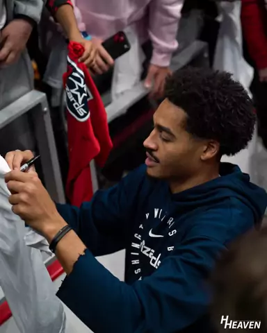 Jordan Poole during Washington Wizards pregame