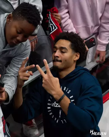 Jordan Poole during Washington Wizards pregame