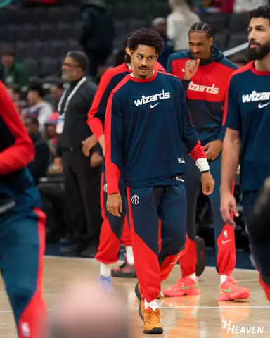 Jordan Poole during Washington Wizards pregame