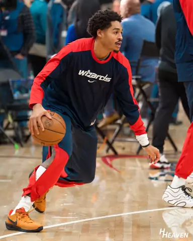 Jordan Poole during Washington Wizards pregame