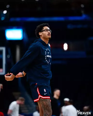 Jordan Poole during Washington Wizards pregame