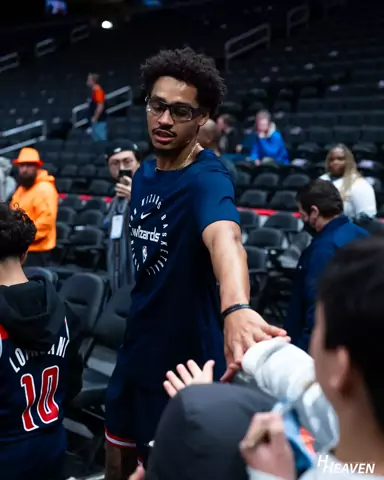 Jordan Poole during Washington Wizards pregame