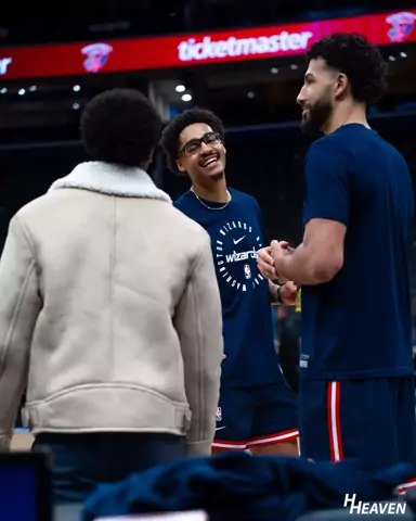 Jordan Poole during Washington Wizards pregame